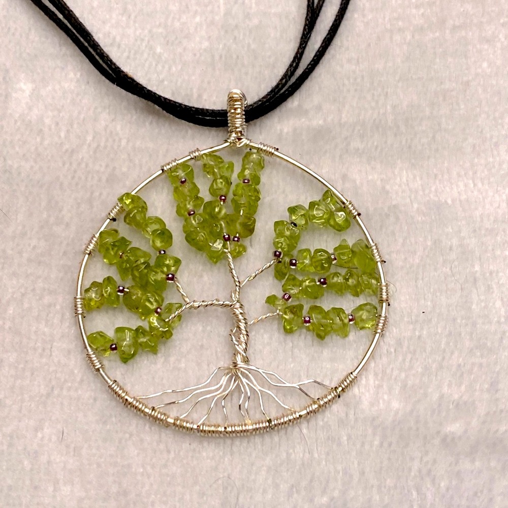 Peridot Tree of Life Necklace